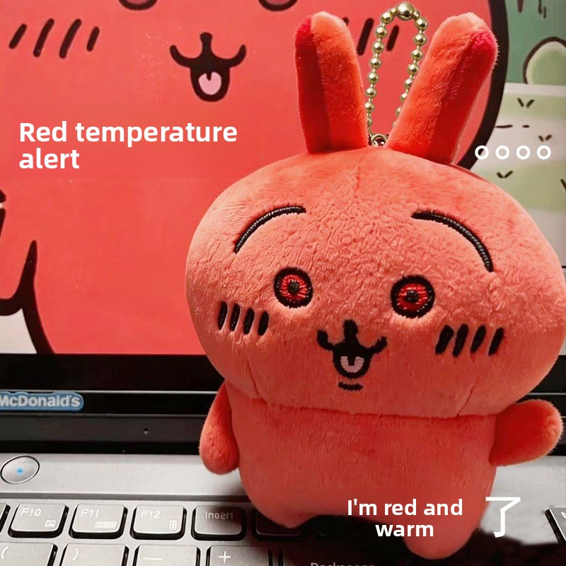 Men Keychain Accessories - Chikawas Usagi Red Face Angry Plush