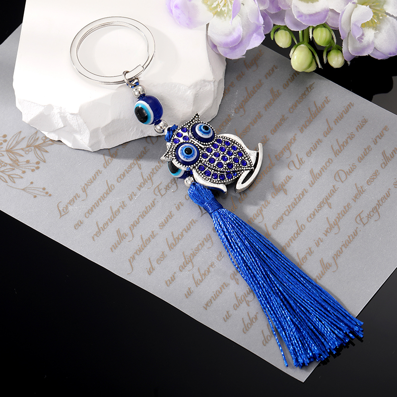 Men Accessories Evil Eye - Zircon Turkish Blue Eye Owl Animal