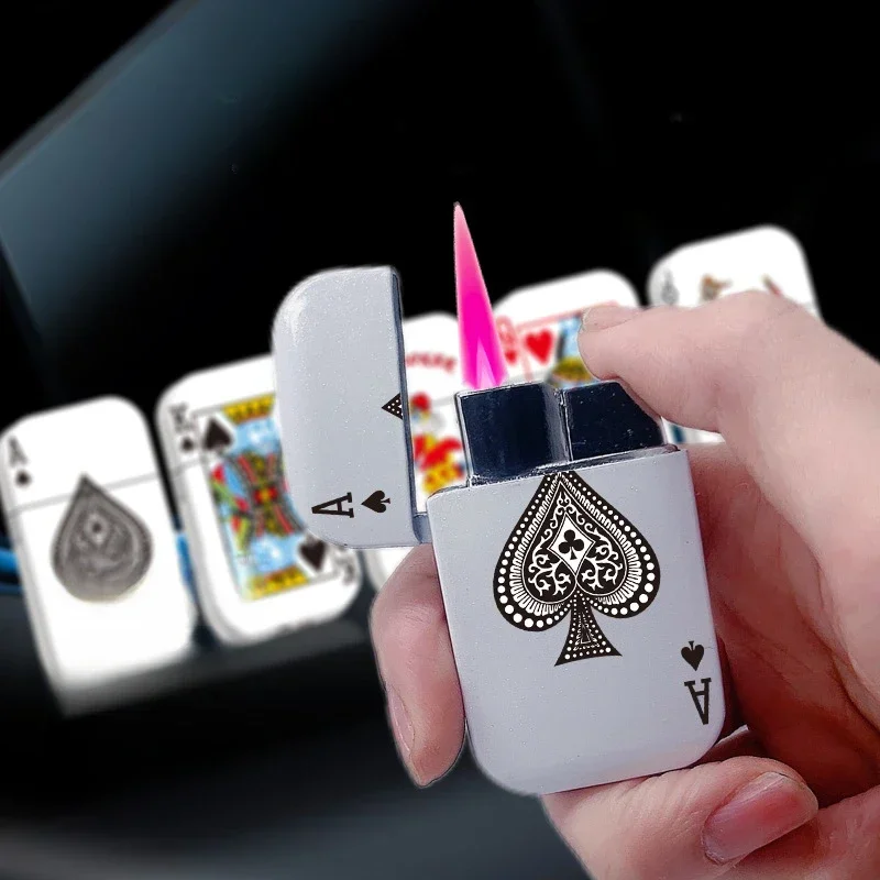Men Accessories Pk - Mini Poker Style Gas Lighter Metal