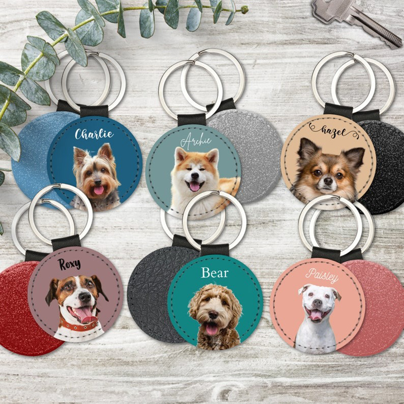 Men Keychain Accessories - Custom Pet Photo Keychain Personalized Dog