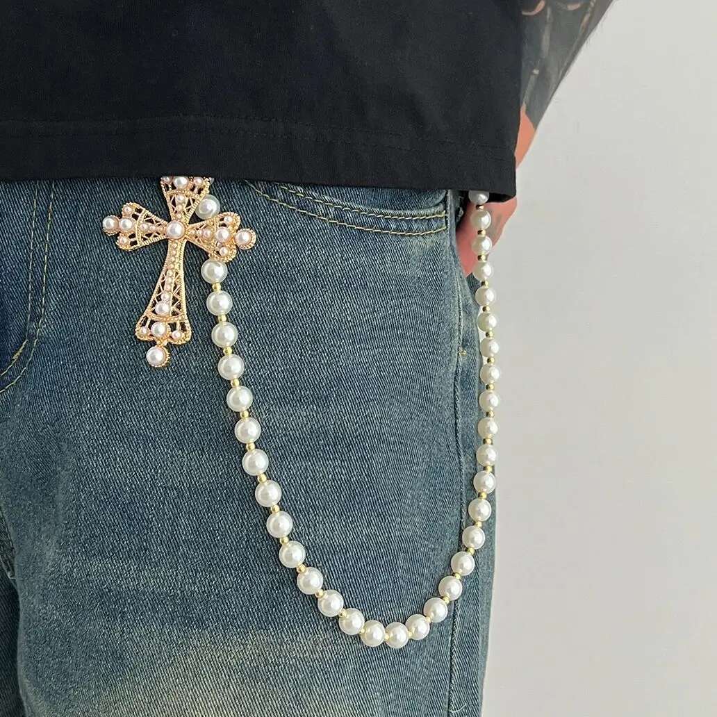 Men'S Accessories For Jeans - KunJoe Hip Hop Big Jesus Cross