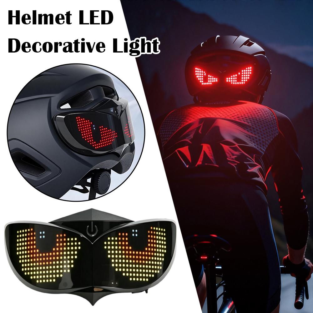Men Accessories App - Helmet LED Display Tail Light, Bluetooth