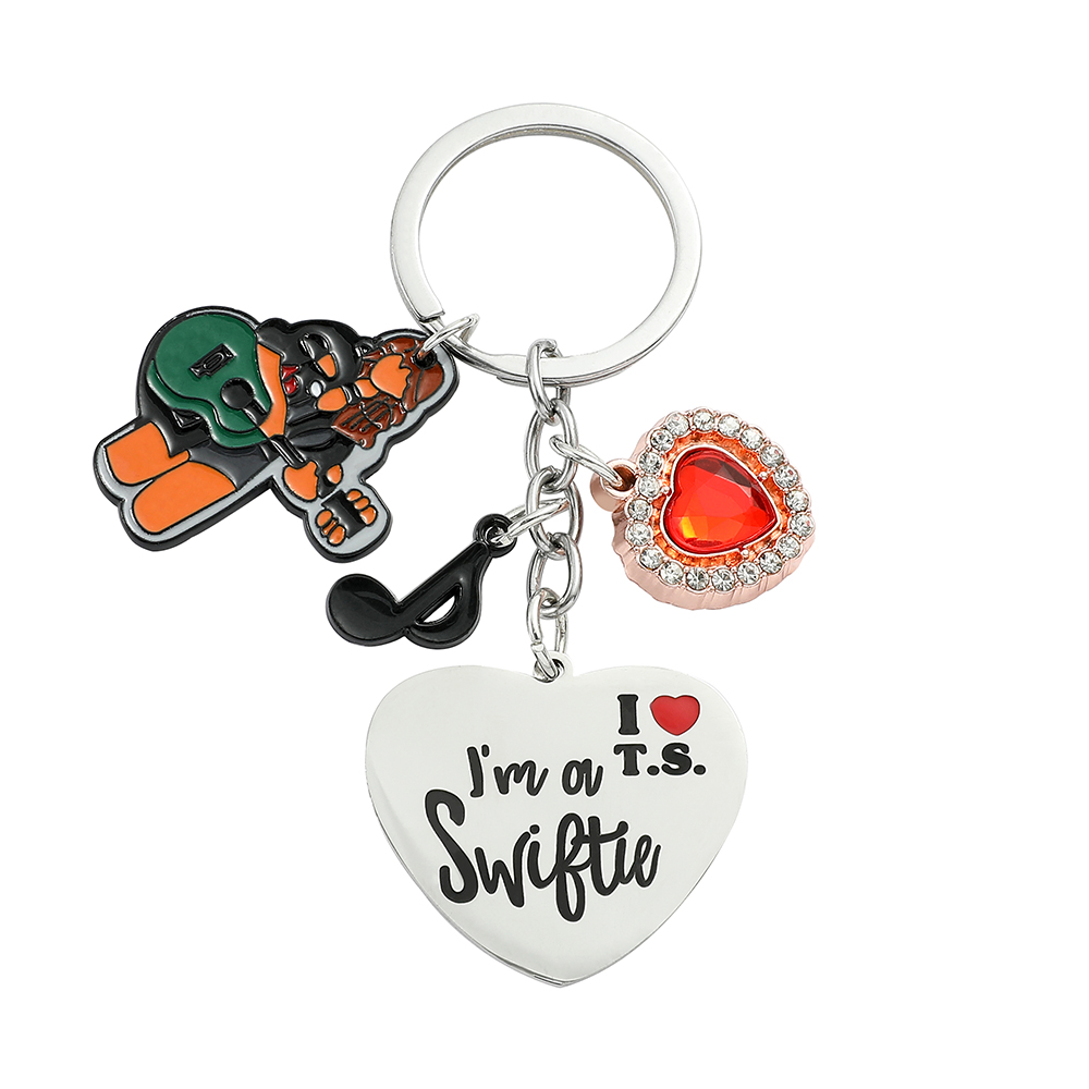 Men Keychain Accessories - Taylor Keychain Fans Collect Stainless Heart