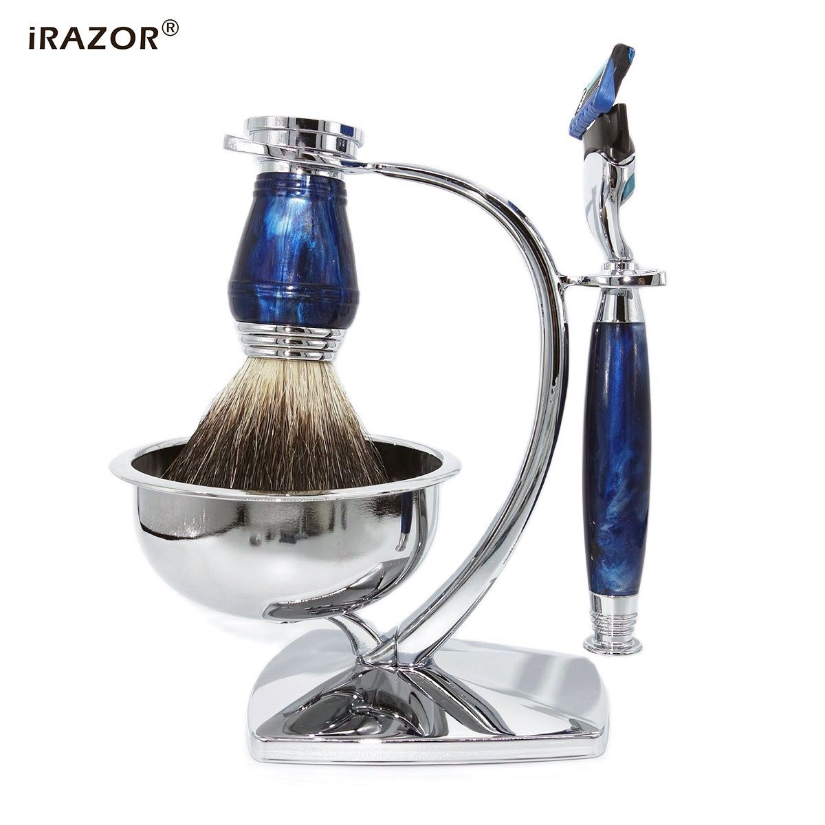 Men Accessories Combo Gift - iRAZOR New Royalblue 5-Layer Fusion Safety