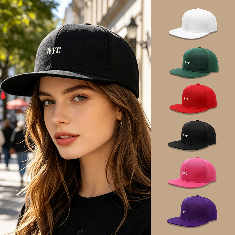 Men'S Accessories Nyc - 1PC NYC Embroidered Flat Brim Snapback