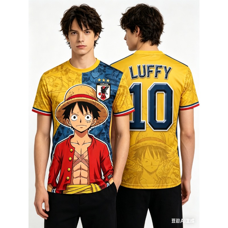 Men Accessories Unique - Japan One Piece Luffy Football Jersey