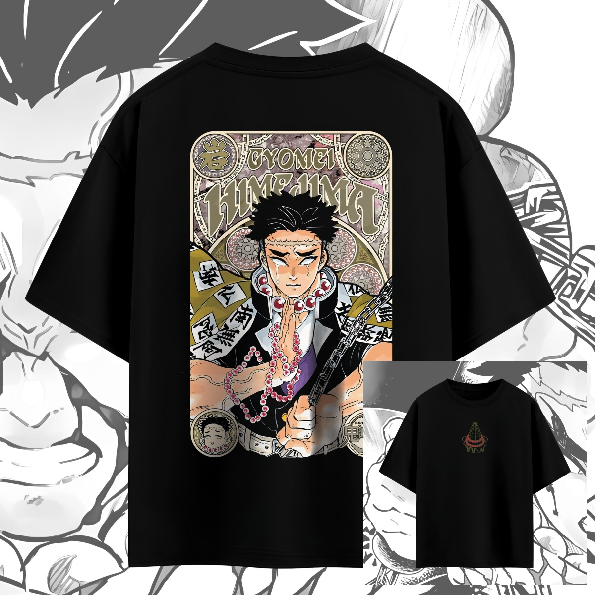 Men Accessories Unique - Demon Slayer Gyomei Stone Prayer Anime