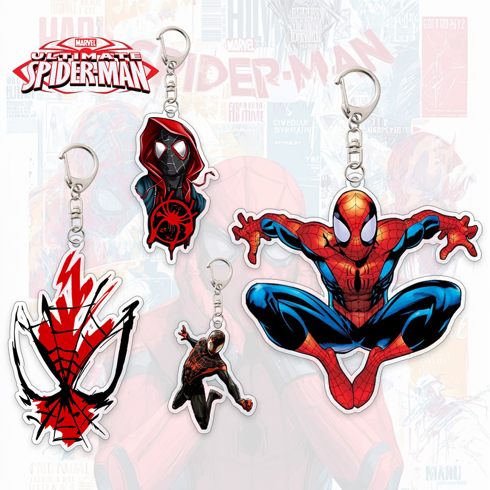 Men Keychain Accessories - Spider Man Acrylic Keychain Anime Peripherals