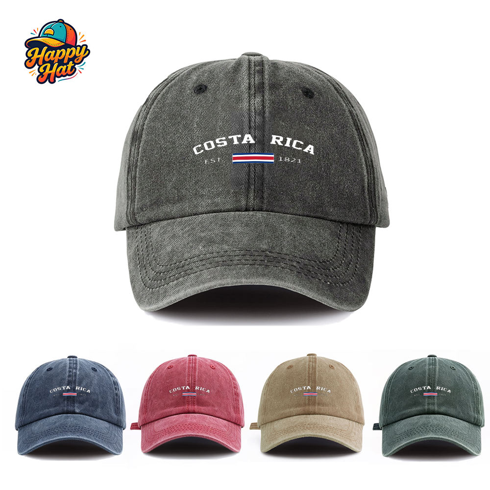 Men'S Vacation Accessories - 1PC Costa Rica Baseball Cap Vintage