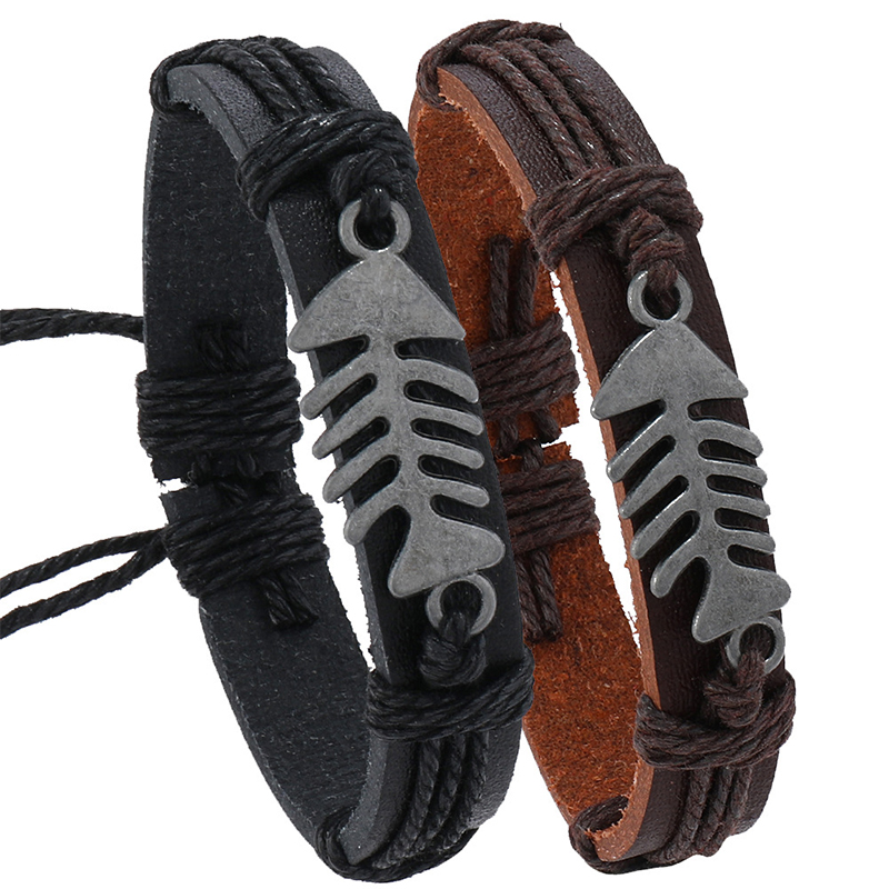Trendy Retro Leather Woven Fis - Men Accessories Pk のレビューと価格
