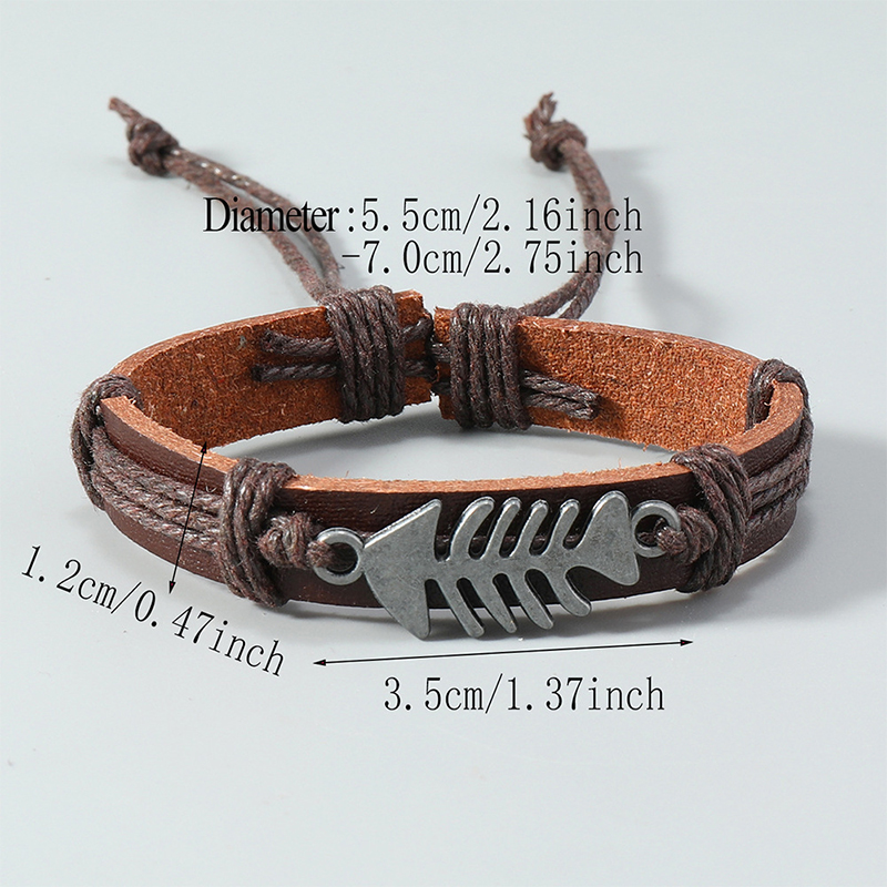 Trendy Retro Leather Woven Fis - Men Accessories Pk のレビューと価格