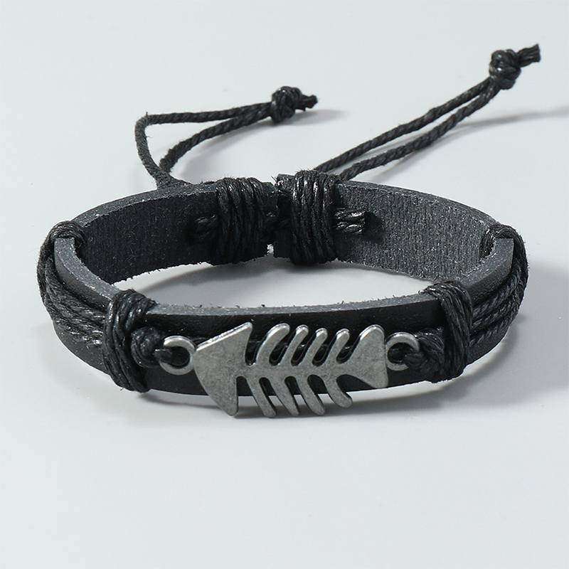 Trendy Retro Leather Woven Fis - Men Accessories Pk のレビューと価格
