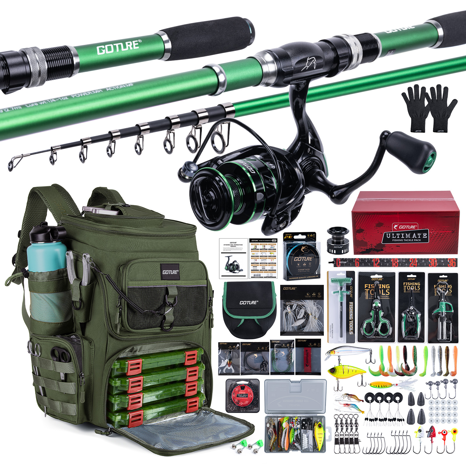 Goture Fishing Rod Backpack Se - Men Accessories Combo Gift のレビューと価格