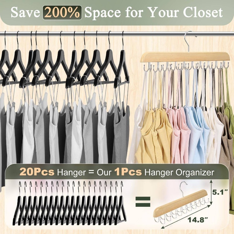 Wooden Tie Hangers Belt Rack W - Men'S Accessories Organizer For Wardrobe のレビューと価格