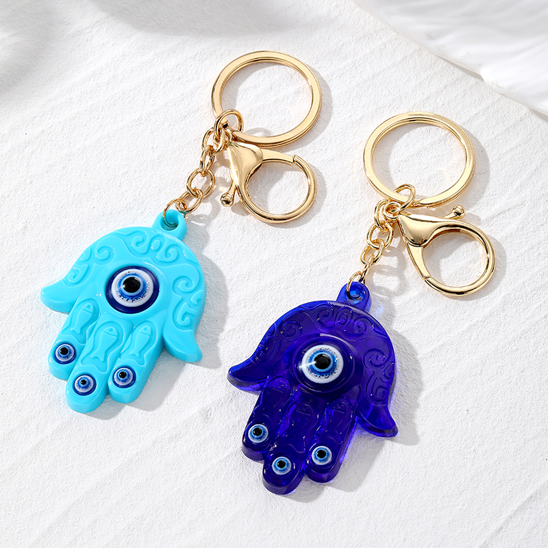 Resin Evil Eye Hamsa Hand Fish - Men Accessories Evil Eye のレビューと価格