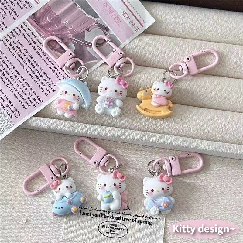 Pink Hello Kitty Keychain Cute - Men Keychain Accessories のレビューと価格