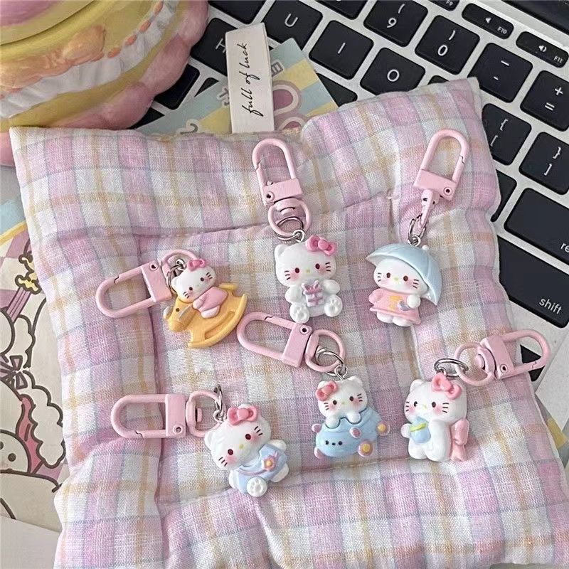 Pink Hello Kitty Keychain Cute - Men Keychain Accessories のレビューと価格
