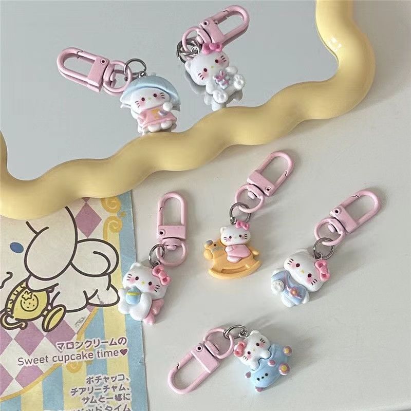Pink Hello Kitty Keychain Cute - Men Keychain Accessories のレビューと価格