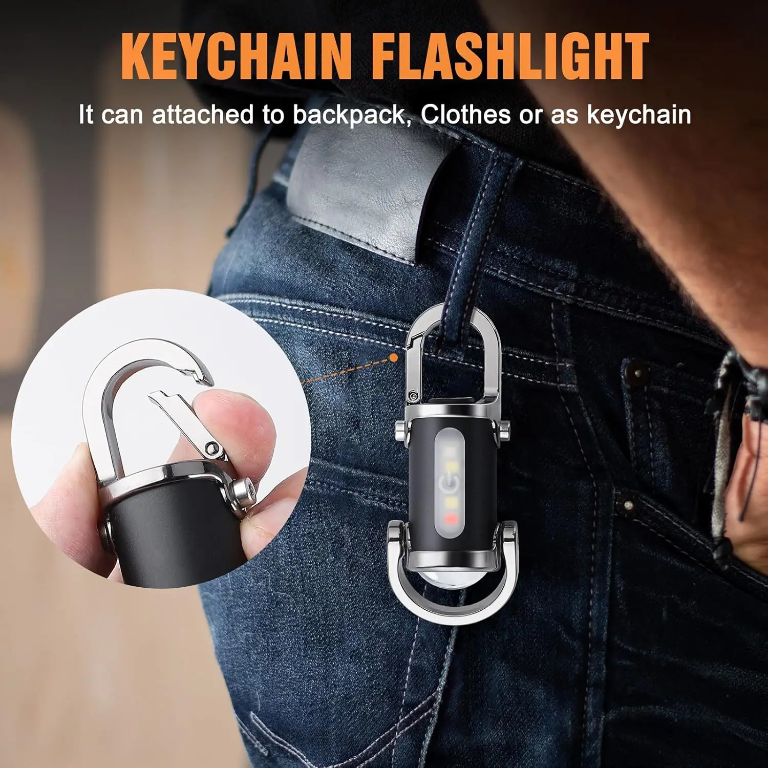 Mini Keychain Flashlight Recha - Men Keychain Accessories のレビューと価格