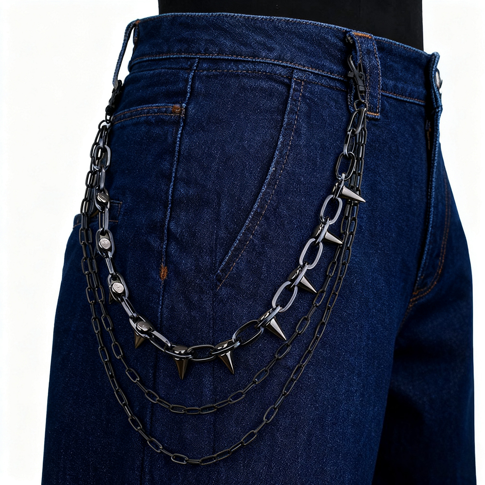 Unisex Hip Hop Punk Rock Metal - Men'S Accessories For Jeans のレビューと価格