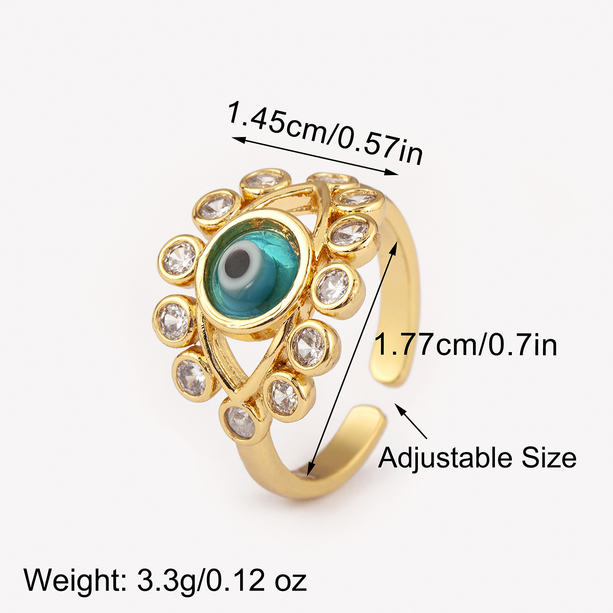 Colorful Crystal Evil Eyes Rin - Men Accessories Evil Eye のレビューと価格