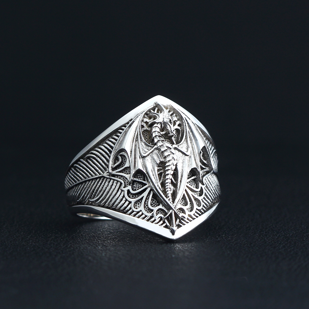 Flying Dragon Signet Vinking D - Signet Ring Men のレビューと価格