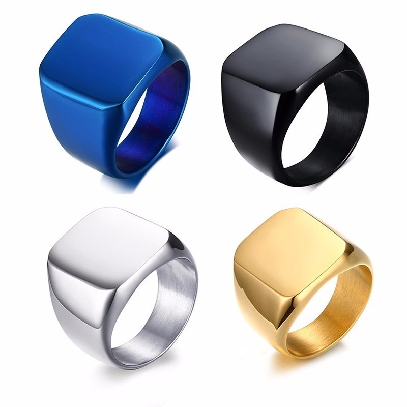 Vnox Free Personalized Stamp R - Signet Ring Men のレビューと価格