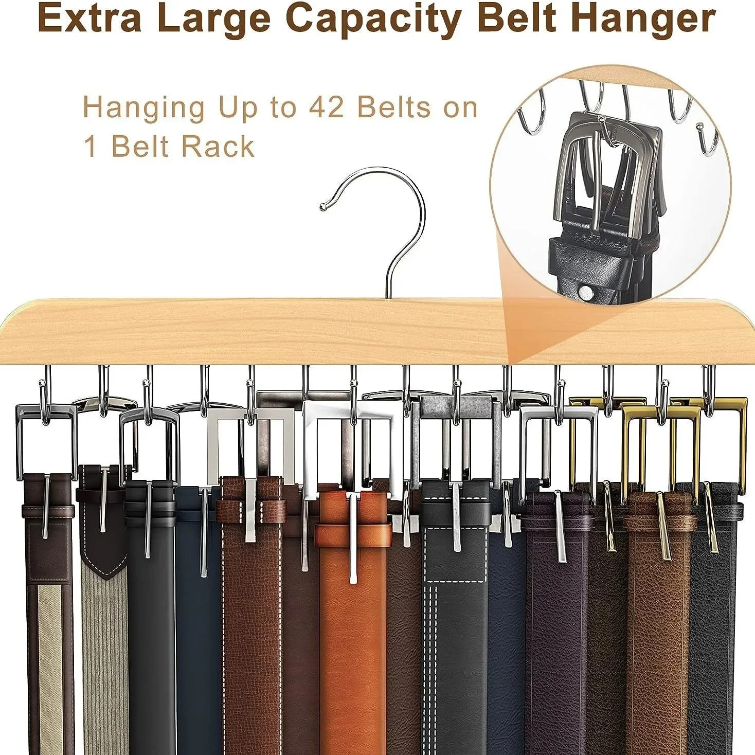 Wooden Belt Rack Women Storage - Men'S Accessories Organizer For Wardrobe のレビューと価格