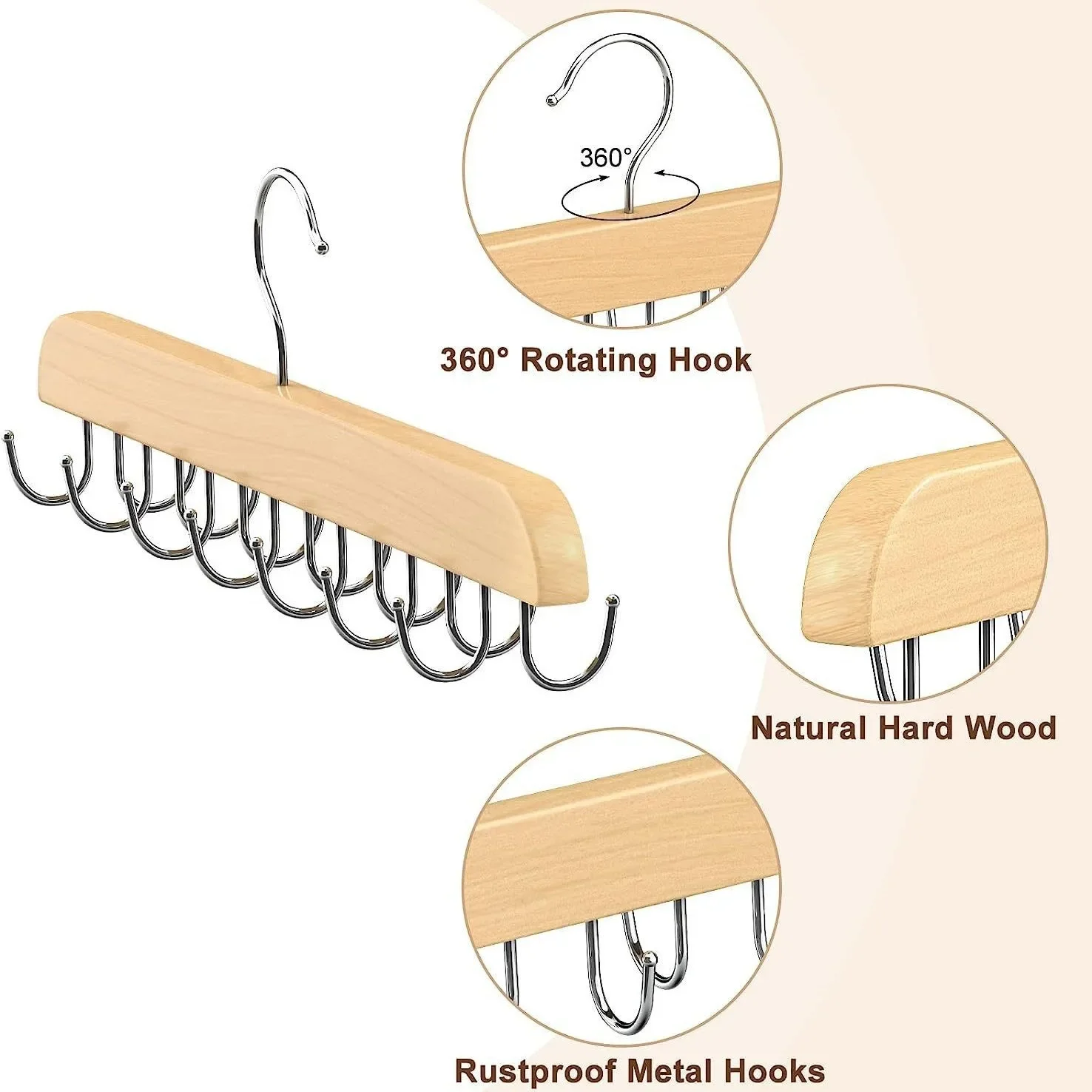 Wooden Belt Rack Women Storage - Men'S Accessories Organizer For Wardrobe のレビューと価格
