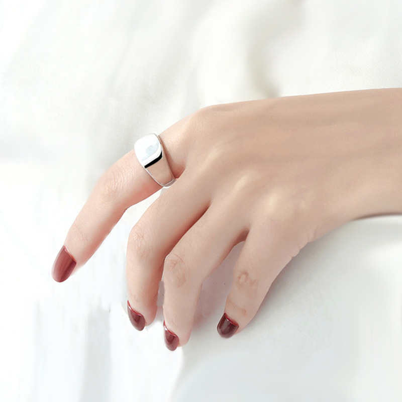 925 Sterling Silver Men Ring S - Signet Ring Men のレビューと価格