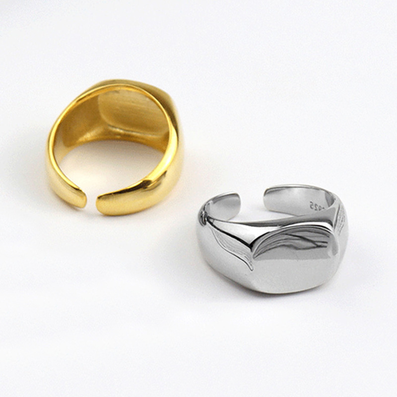 925 Sterling Silver Men Ring S - Signet Ring Men のレビューと価格