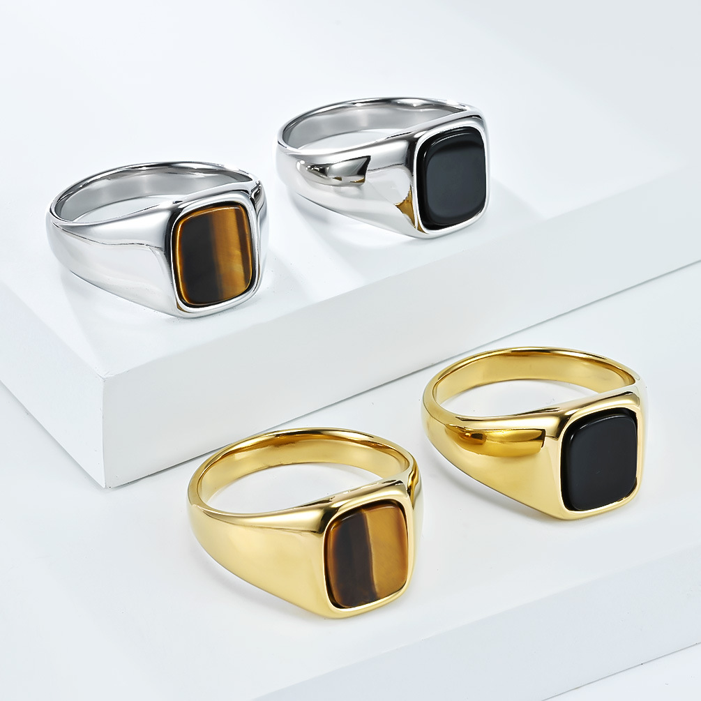 New Fashion Vintage Stainless  - Signet Ring Men のレビューと価格