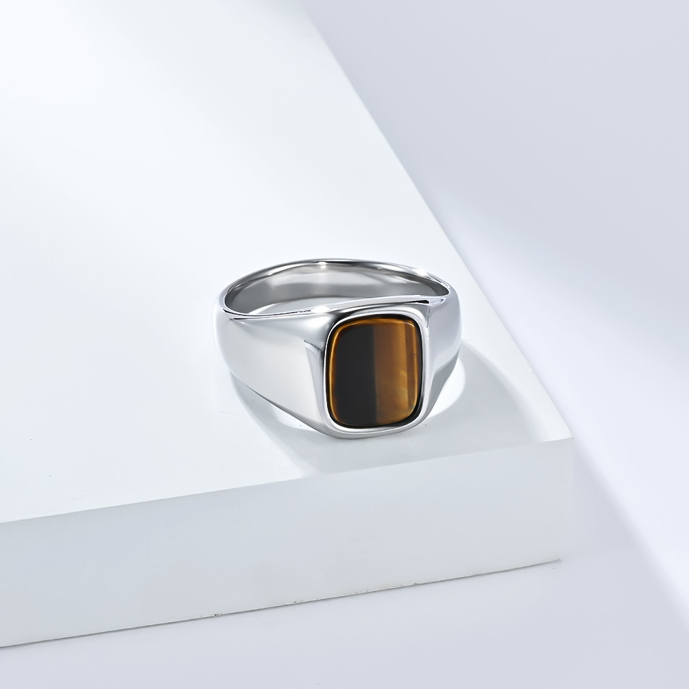New Fashion Vintage Stainless  - Signet Ring Men のレビューと価格