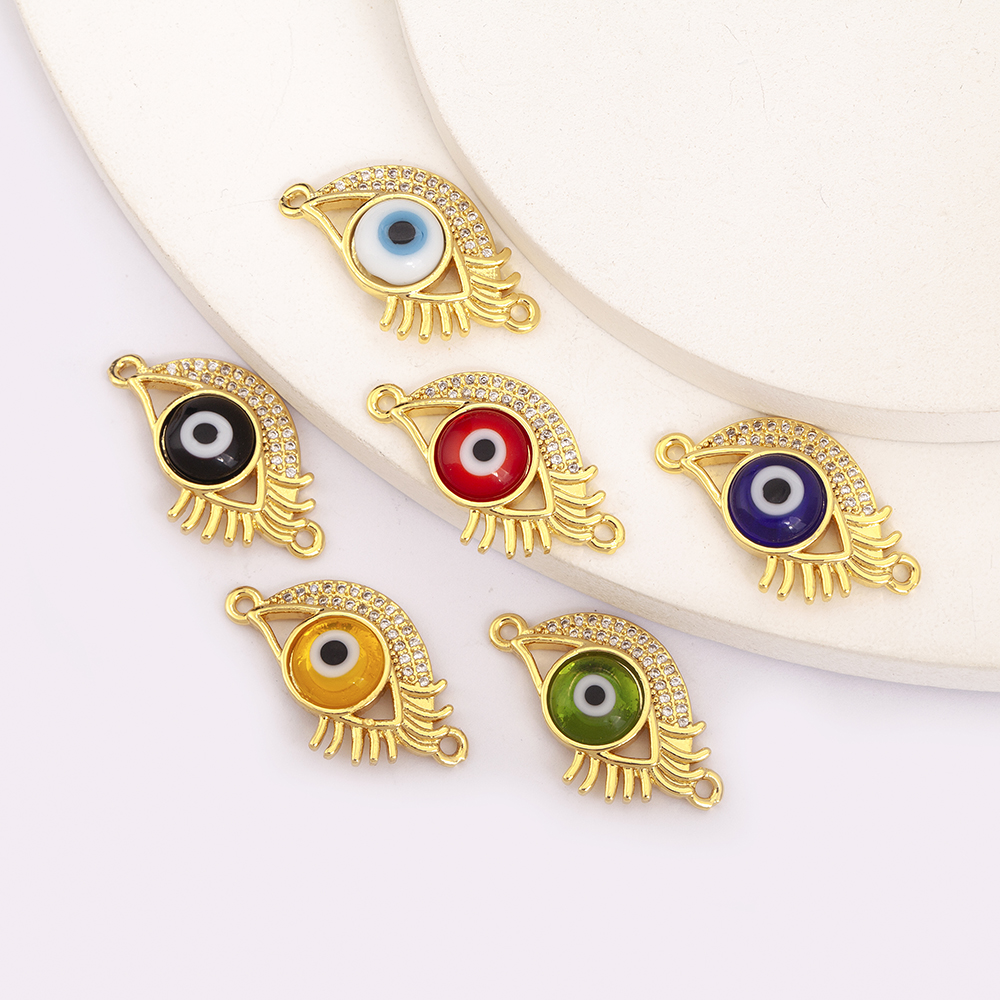 Colorful Shiny Crystal Evil Ey - Men Accessories Evil Eye のレビューと価格