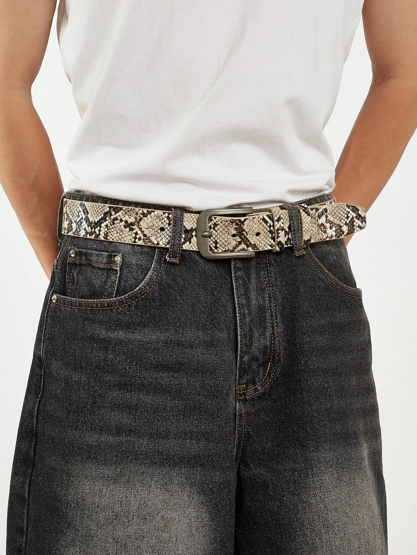 1pc Men's Snake Skin Pattern B - Men'S Vacation Accessories のレビューと価格