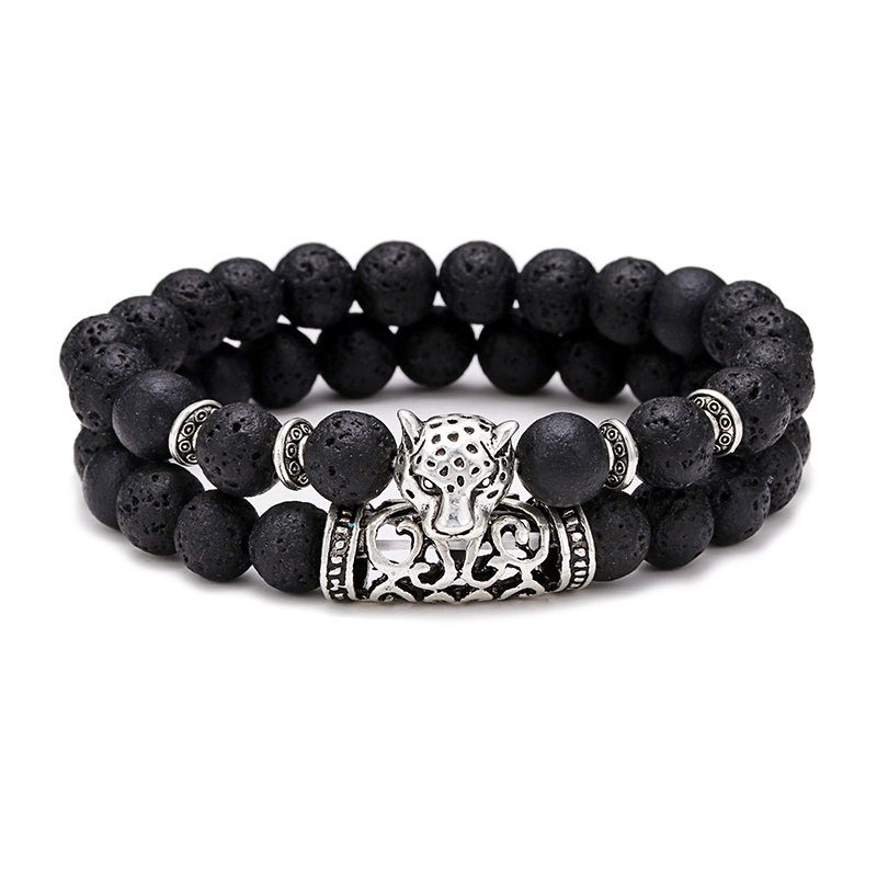 Premium 2Pcs/Set Leopard Beade - Men'S Vacation Accessories のレビューと価格