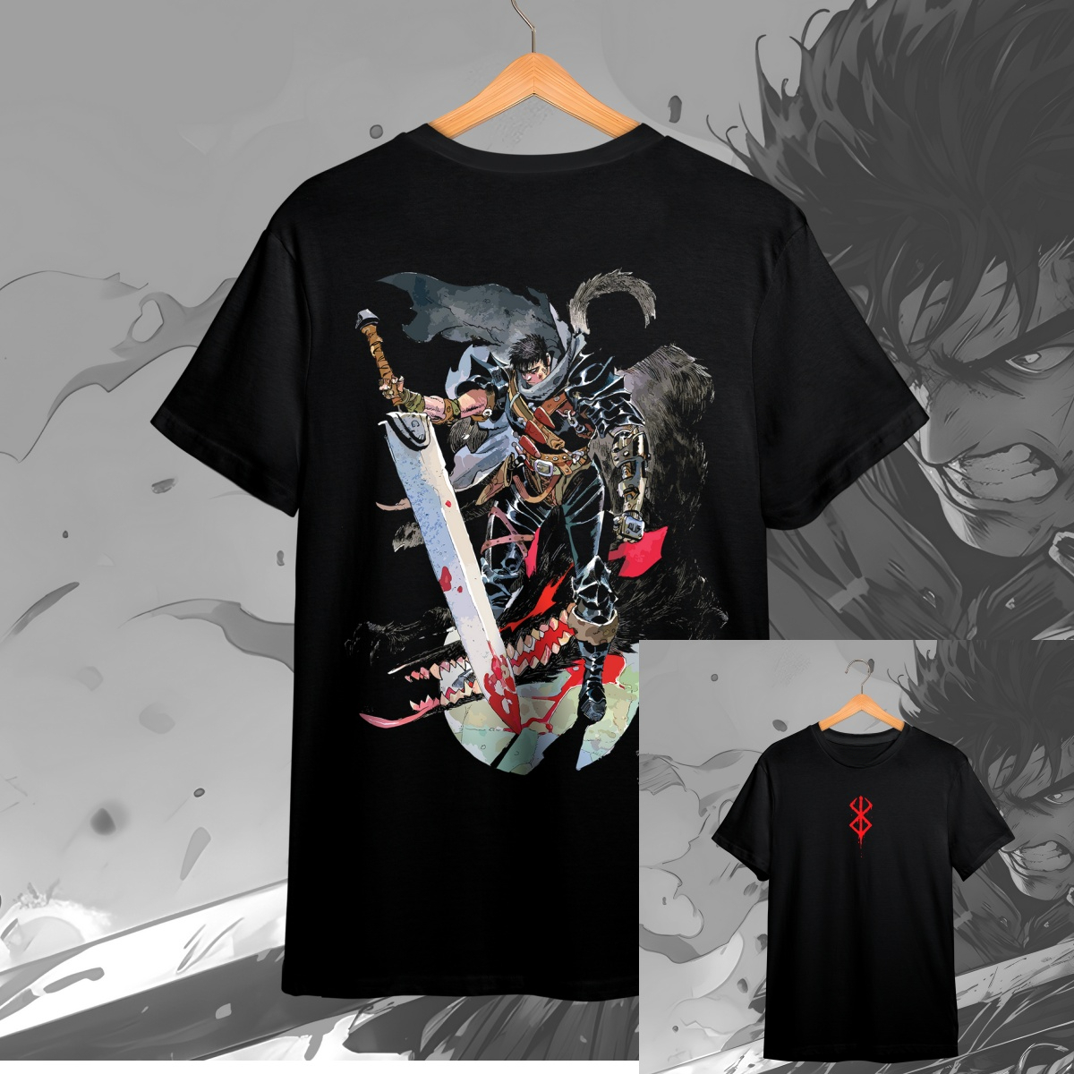 Art Black Berserk Anime T-Shir - Men Accessories Unique のレビューと価格
