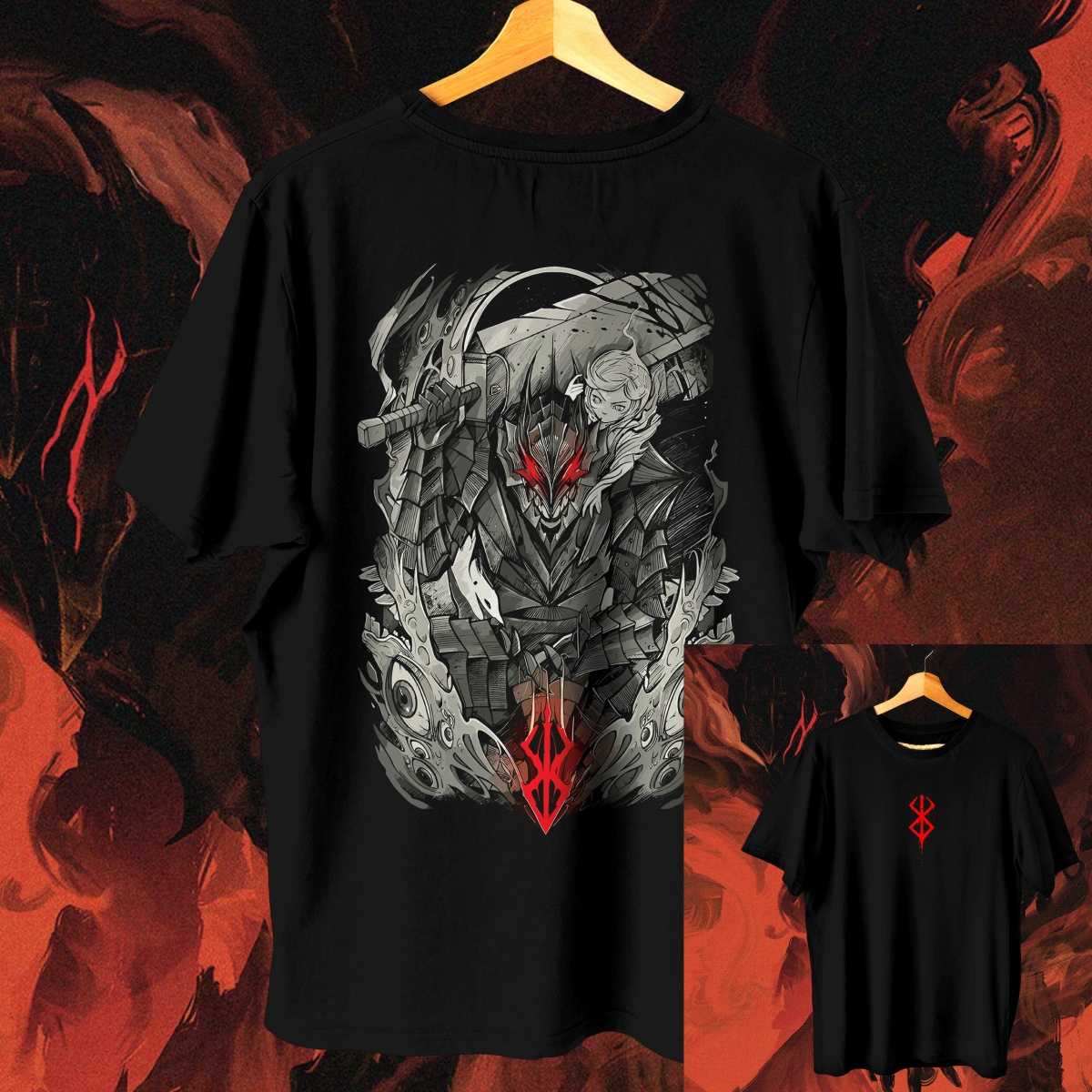 Art Black Berserk Anime T-Shir - Men Accessories Unique のレビューと価格