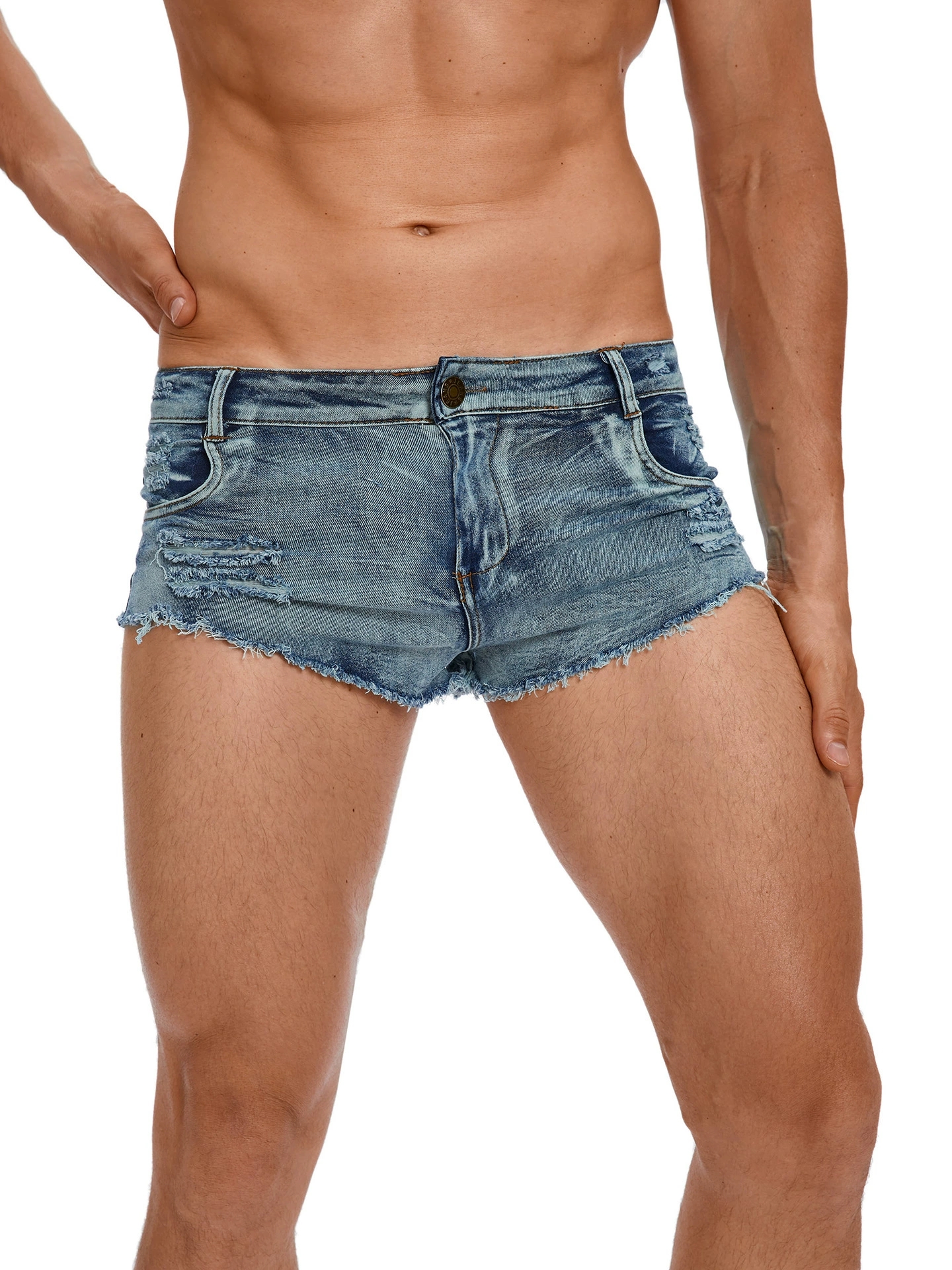 Men's Tight Low Waist Jeans Sh - Men'S Accessories For Jeans のレビューと価格