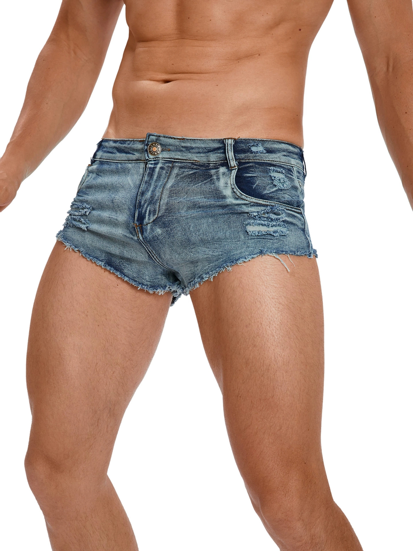 Men's Tight Low Waist Jeans Sh - Men'S Accessories For Jeans のレビューと価格