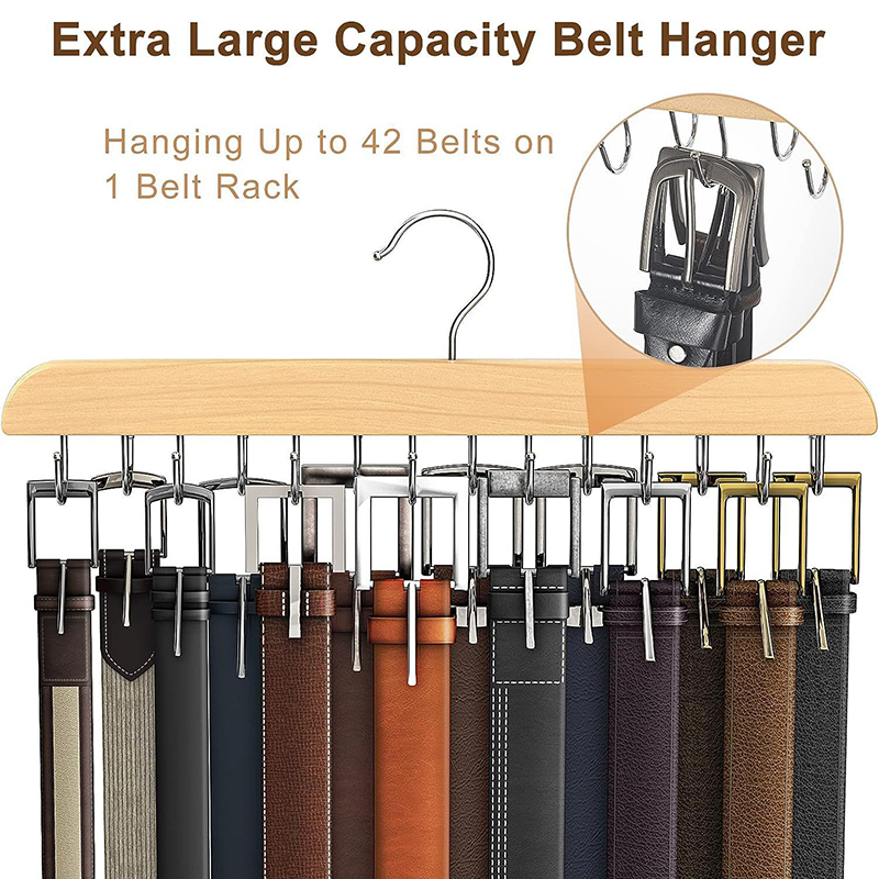 Wooden Belt Rack Women Storage - Men'S Accessories Organizer For Wardrobe のレビューと価格
