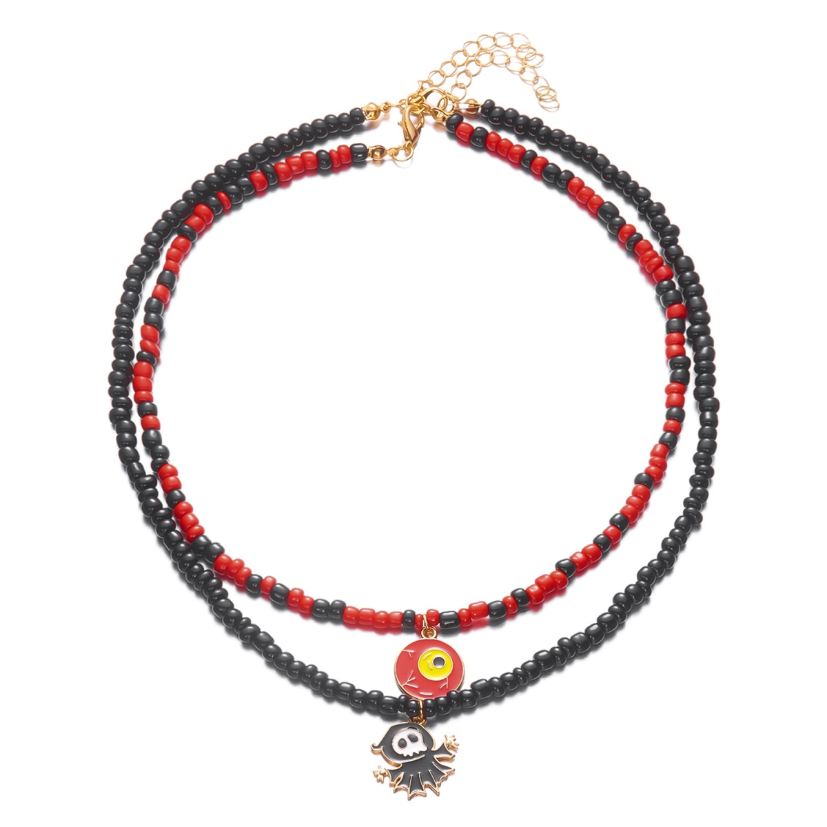 Double Layer Evil Eye Pendant  - Men Accessories Evil Eye のレビューと価格