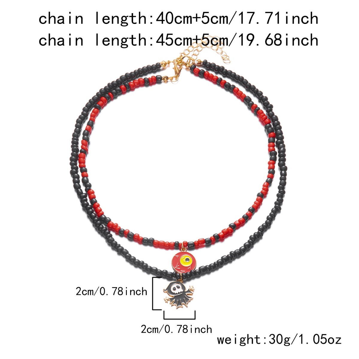 Double Layer Evil Eye Pendant  - Men Accessories Evil Eye のレビューと価格