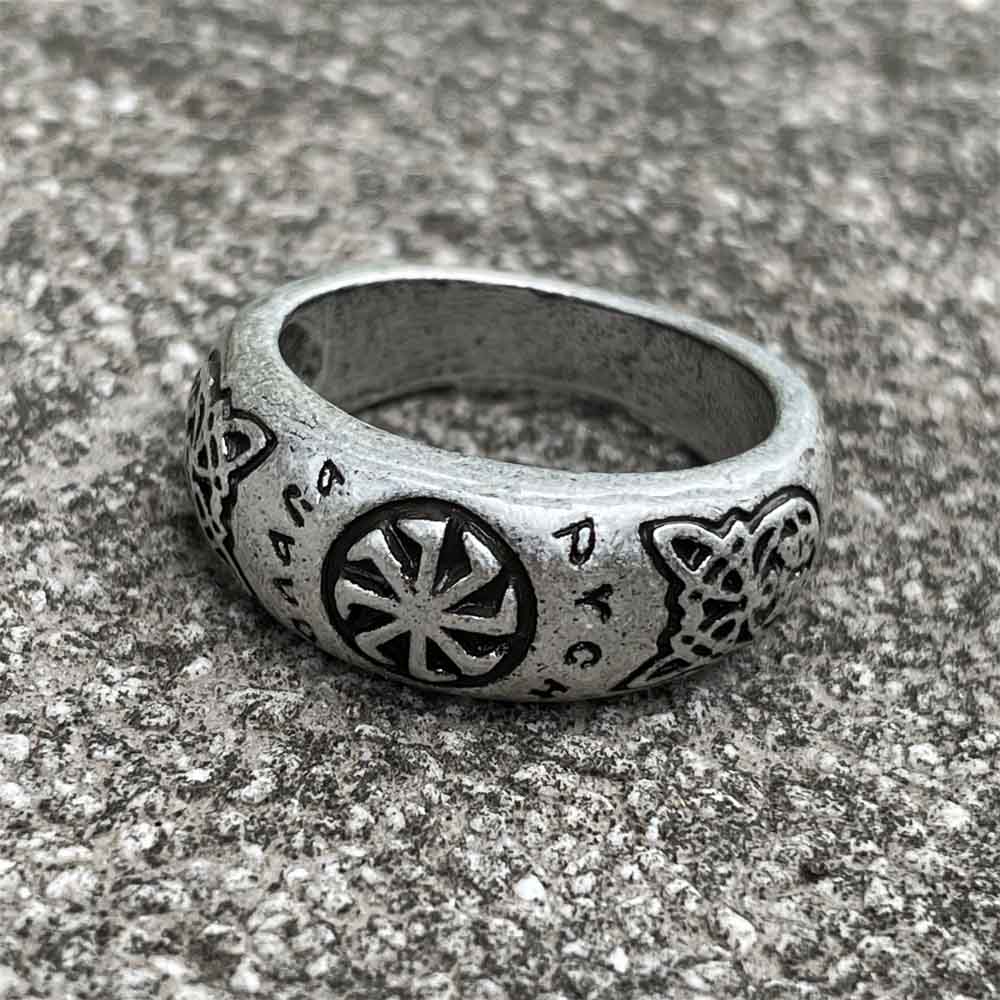 Nostalgia Kolovrat Amulet Symb - Signet Ring Men のレビューと価格
