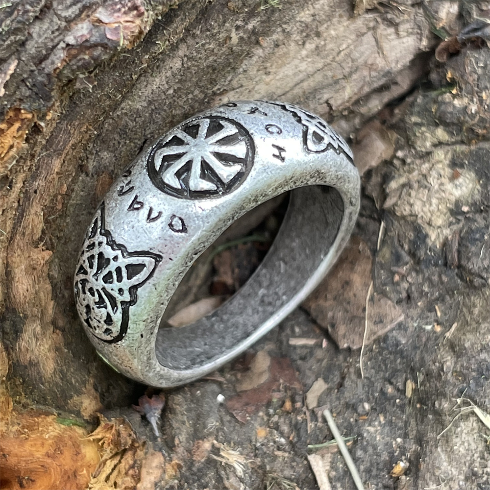 Nostalgia Kolovrat Amulet Symb - Signet Ring Men のレビューと価格