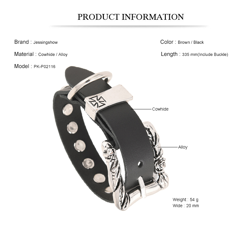 Rock Punk Style Large Buckle B - Men Accessories Pk のレビューと価格