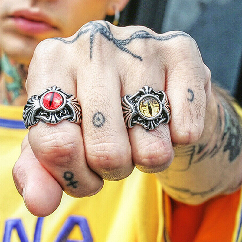 Retro Vines Evil Eye Ring For  - Men Accessories Evil Eye のレビューと価格