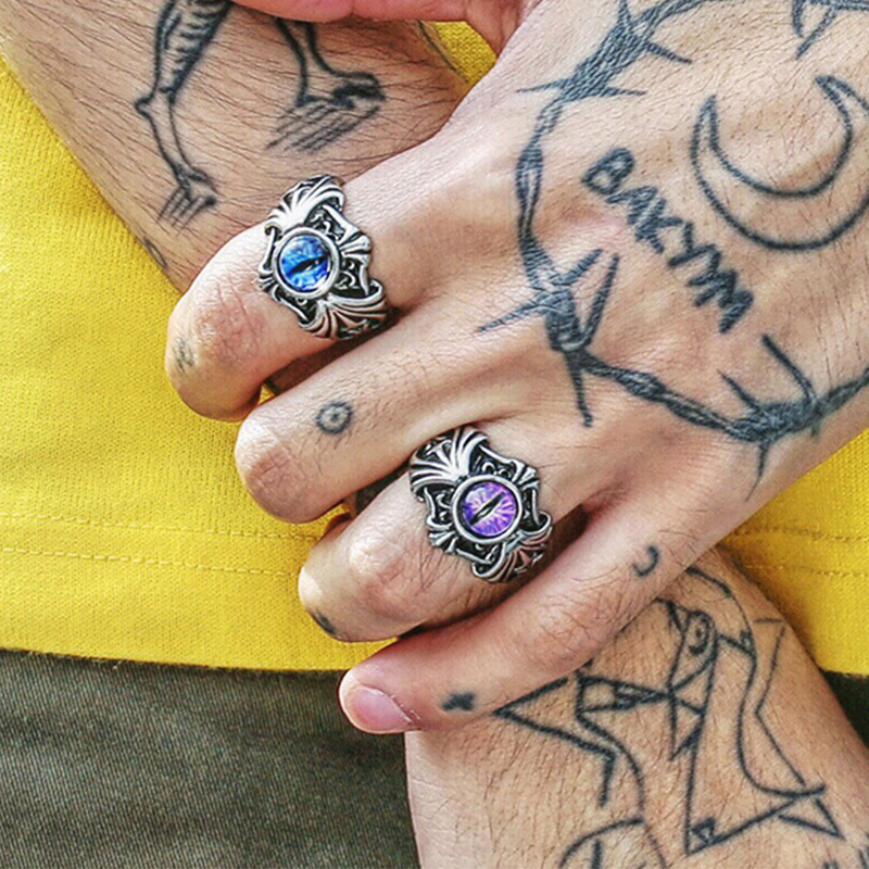Retro Vines Evil Eye Ring For  - Men Accessories Evil Eye のレビューと価格