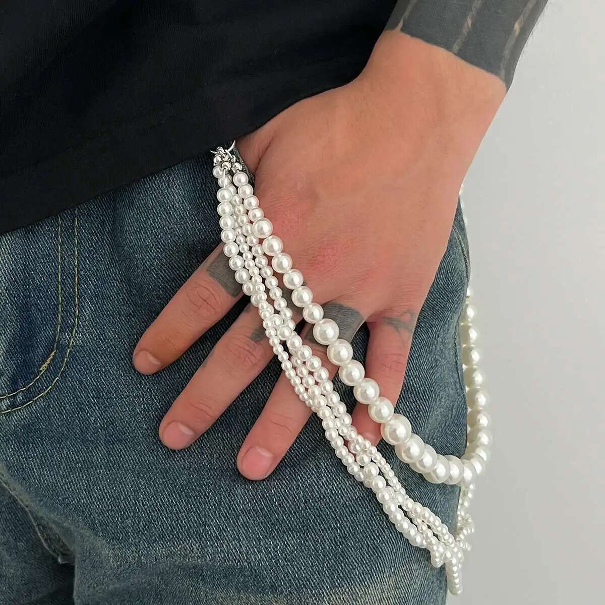 Lacteo Goth Multi Layer Imitat - Men'S Accessories For Jeans のレビューと価格