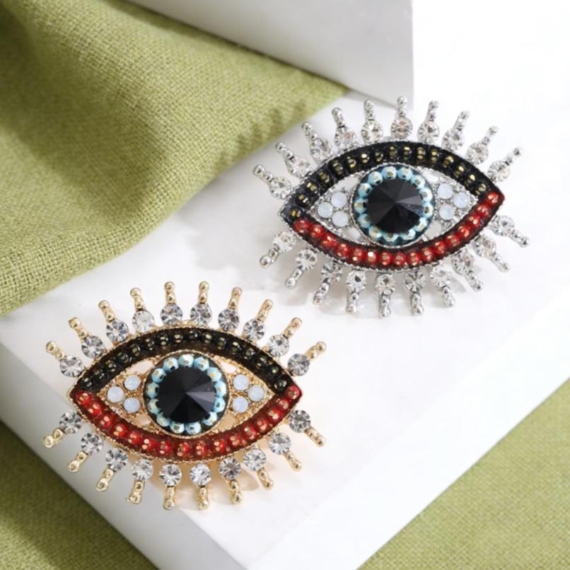 1Pc Vintage Evil Eye Brooch fo - Men Accessories Evil Eye のレビューと価格